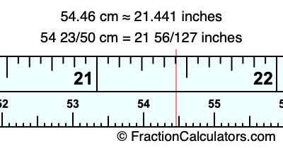 54.46 cm in inches