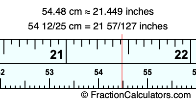 54.48 cm in inches