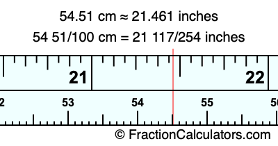 54.51 cm in inches