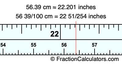 56.39 cm in inches