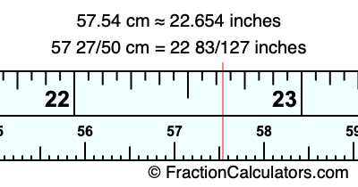 57.54 cm in inches