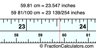 59.81 cm in inches