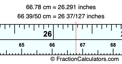 66.78 cm in inches