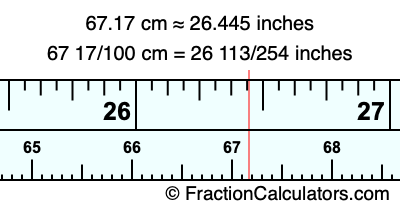 67.17 cm in inches