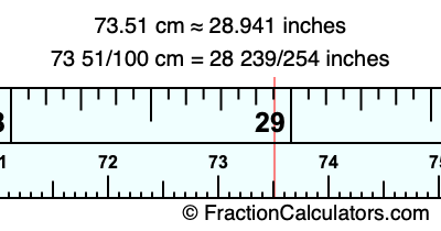 73.51 cm in inches