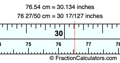 76.54 cm in inches