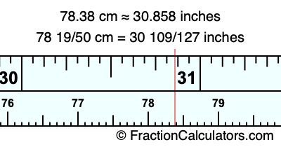 78.38 cm in inches