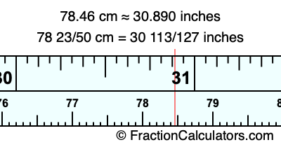 78.46 cm in inches