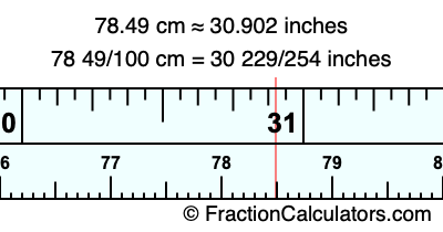 78.49 cm in inches