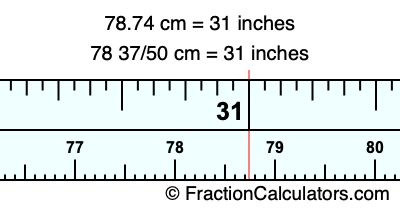 78.74 cm in inches