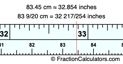 83.45 cm in inches