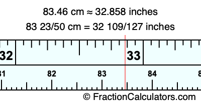 83.46 cm in inches