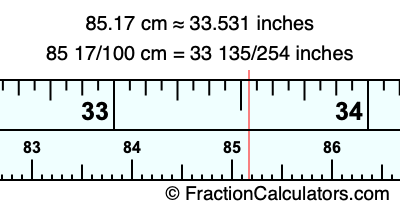 85.17 cm in inches