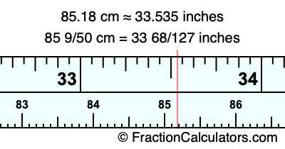 85.18 cm in inches