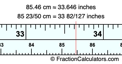 85.46 cm in inches
