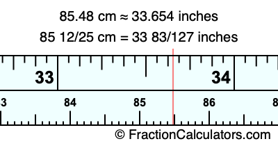 85.48 cm in inches