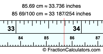 85.69 cm in inches