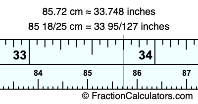 85.72 cm in inches