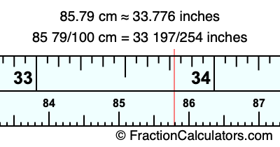 85.79 cm in inches