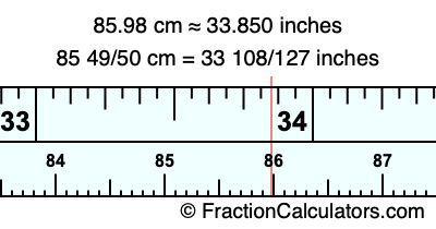 85.98 cm in inches