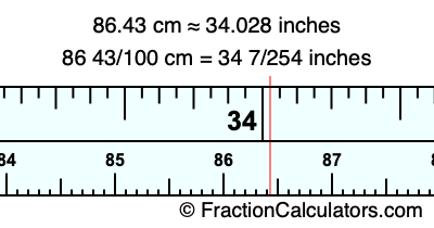 86.43 cm in inches