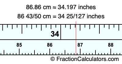 86.86 cm in inches