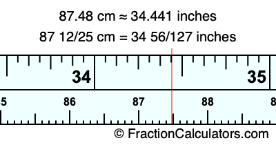 87.48 cm in inches