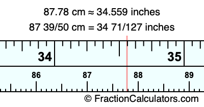 87.78 cm in inches