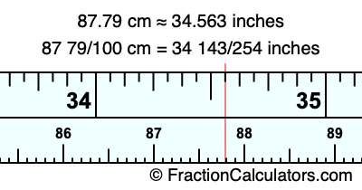 87.79 cm in inches
