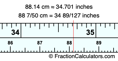 88.14 cm in inches