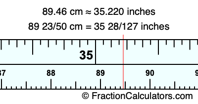 89.46 cm in inches