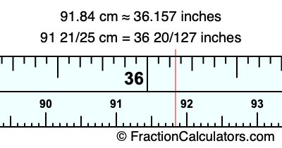 91.84 cm in inches