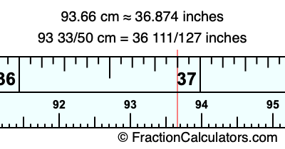 93.66 cm in inches