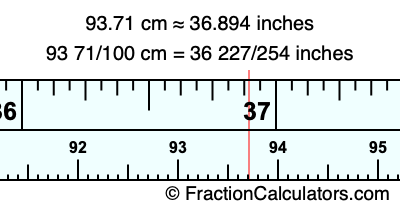 93.71 cm in inches