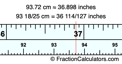 93.72 cm in inches