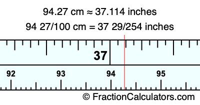 94.27 cm in inches