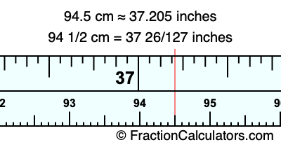 94.5 cm in inches