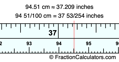 94.51 cm in inches