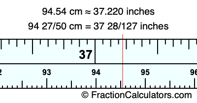 94.54 cm in inches
