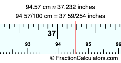 94.57 cm in inches