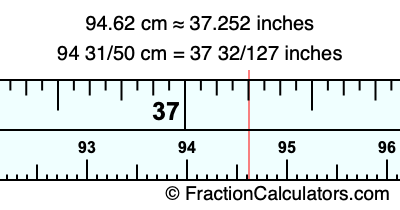 94.62 cm in inches