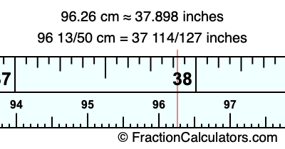 96.26 cm in inches