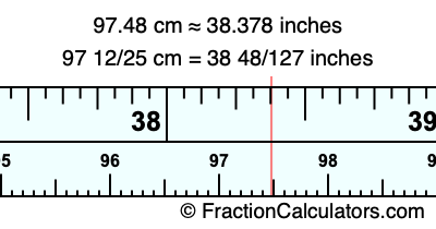 97.48 cm in inches