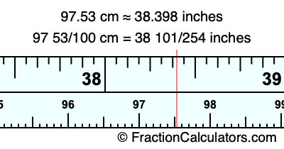 97.53 cm in inches
