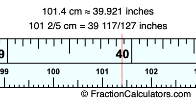 101.4 cm in inches