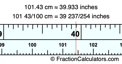 101.43 cm in inches