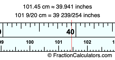 101.45 cm in inches