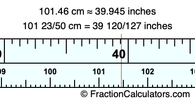 101.46 cm in inches