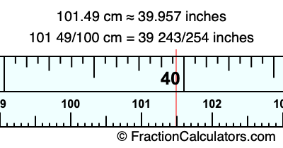 101.49 cm in inches