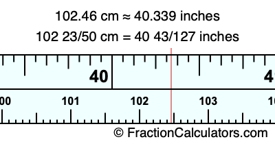 102.46 cm in inches